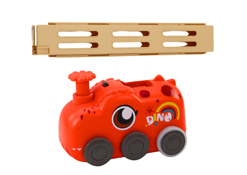 Auto na baterie LEAN Toys s dominovými kostičkami — V provozu