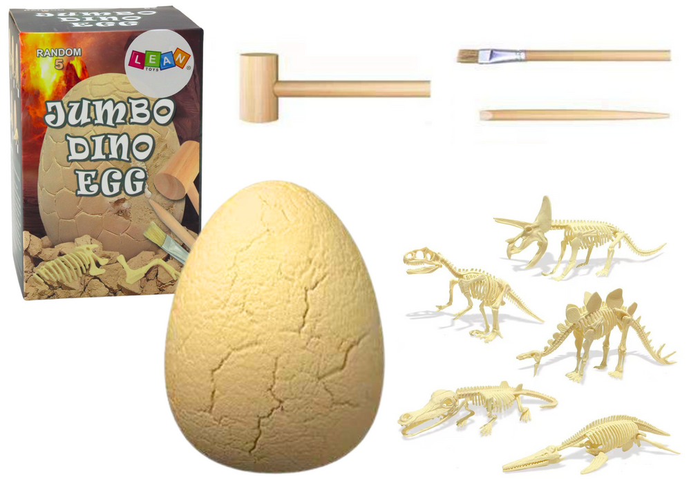 Archeologická sada s dinosauřím vejcem LEAN Toys - vykopávky pro malé badatele s nástroji