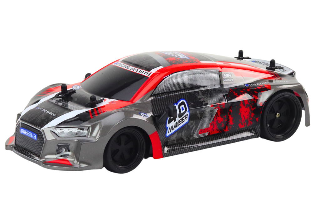 Auto na dálkové ovládání LEAN Toys, drift, červené, pro děti od 3 let — Detail