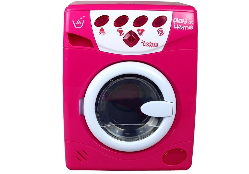 Pračka LEAN Toys s efekty světla a zvuku, pro děti od 3 let — V provozu