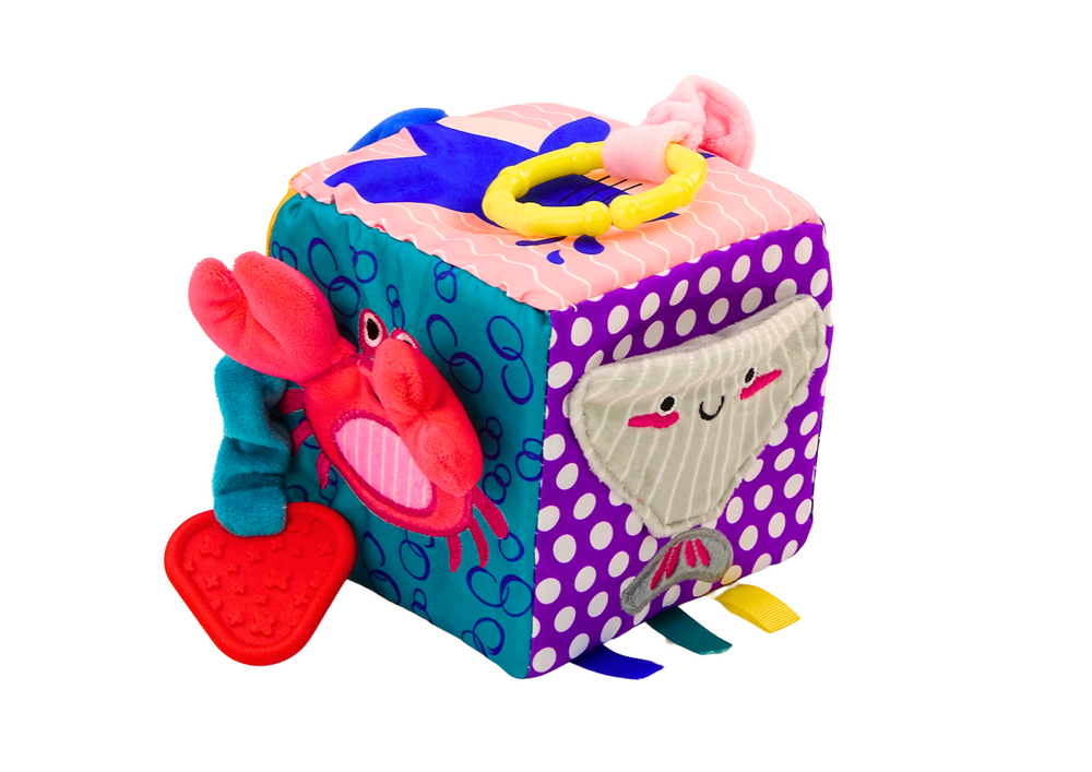 Interaktivní smyslová kostka LEAN Toys Mořská zvířata — Detail