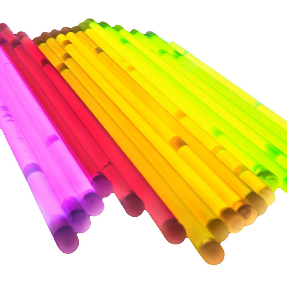 Fluorescenční náramky 100 ks více barev Svítící ve tmě
