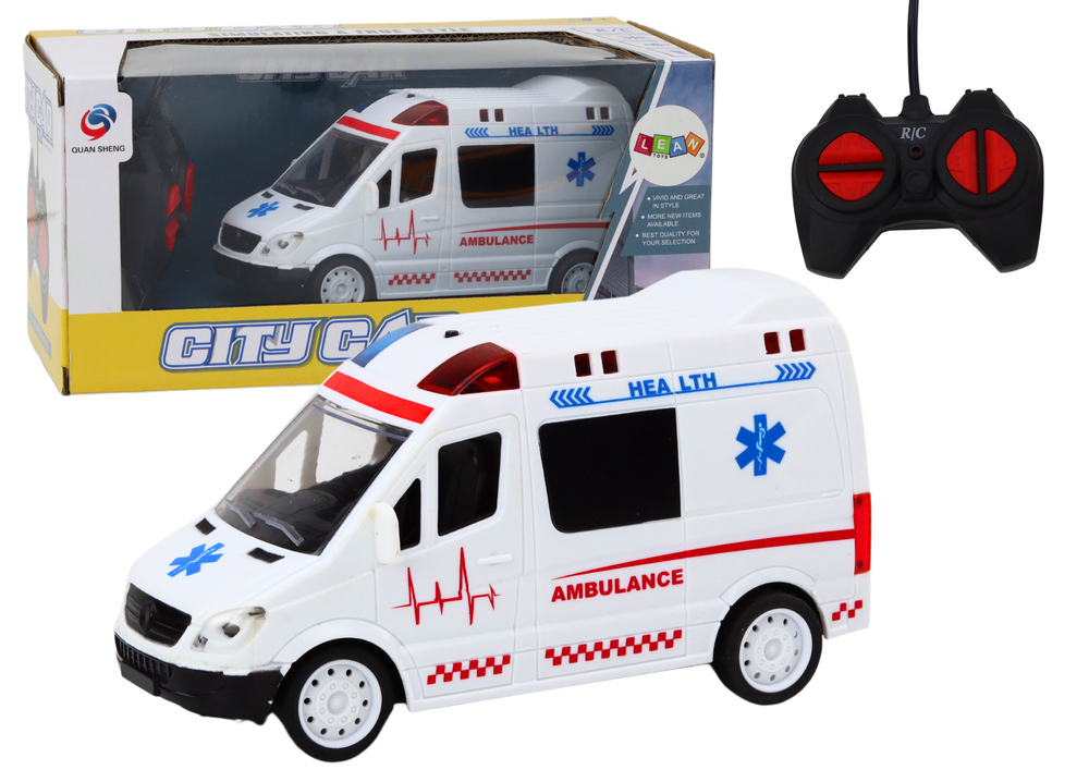 Dálkově Ovládaná Sanitka Ambulance RC Světla Zvuky Bílá