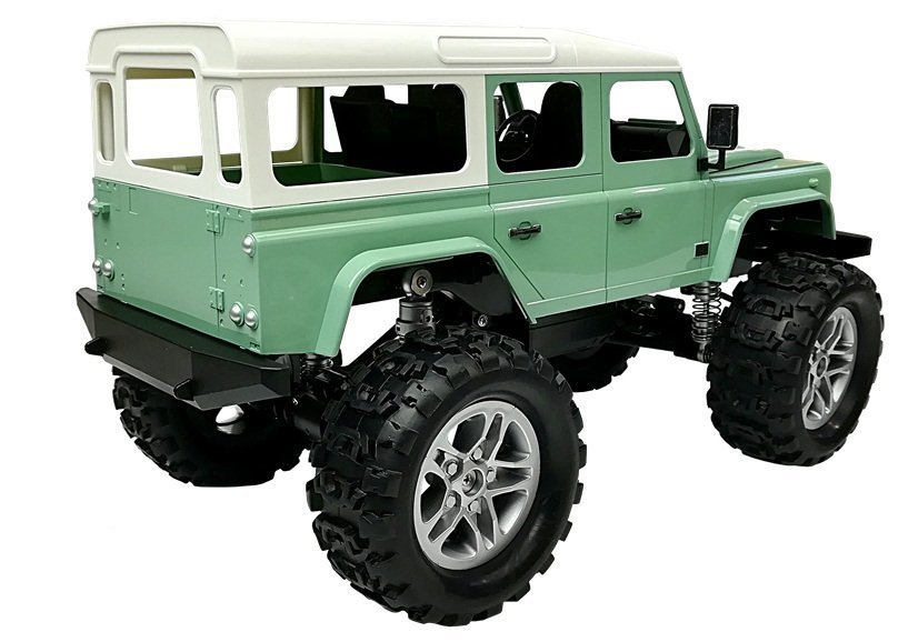 Dálkově ovládané auto Land Rover Defender D110 zelené 1:14 2,4 GHz — V provozu