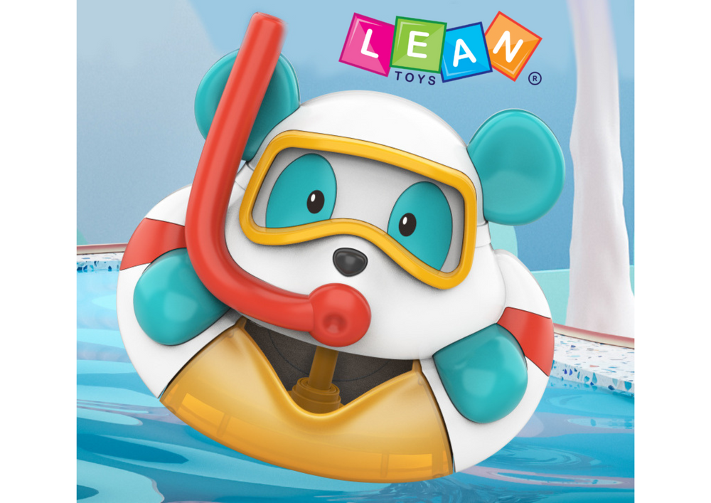 Hračka do koupele LEAN Toys Medvěd s generátorem mýdlových bublin, 18 měsíců + — Detail
