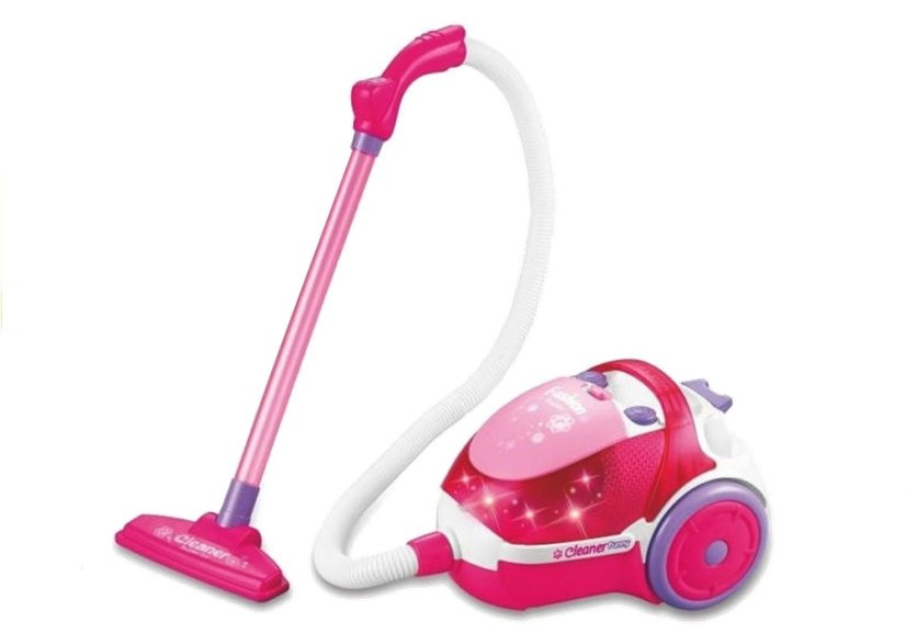 Vysavač LEAN Toys s realistickými zvuky a světlem pro děti od 3 let — V provozu