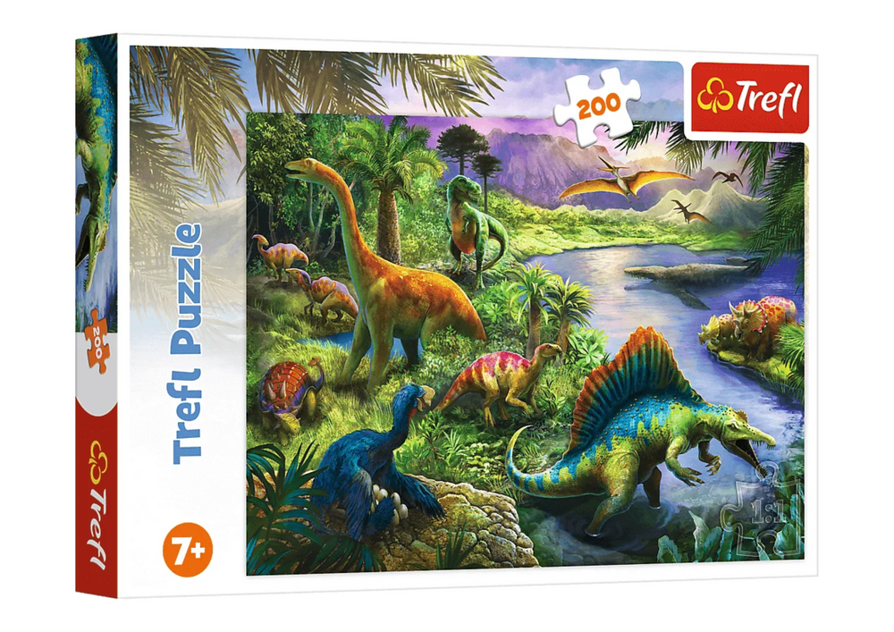 Puzzle Trefl - Draví dinosauři - 200 dílků - od 3 let — Celkový pohled