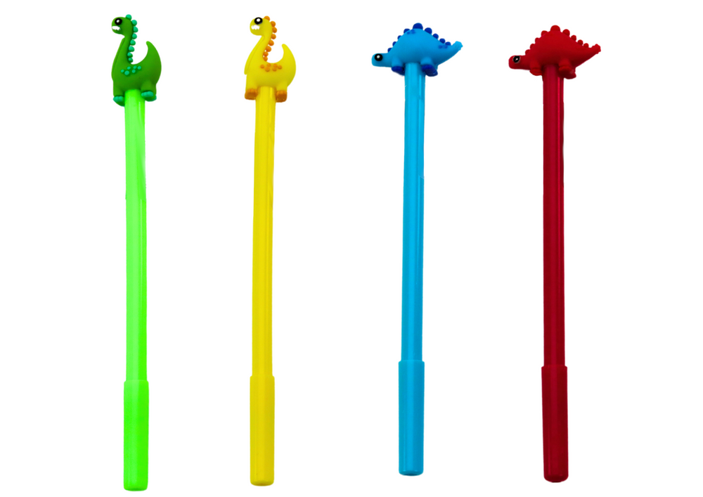 Psací pero s dinosaury Černý inkoust 0.5mm Mix barev Zelená Červená