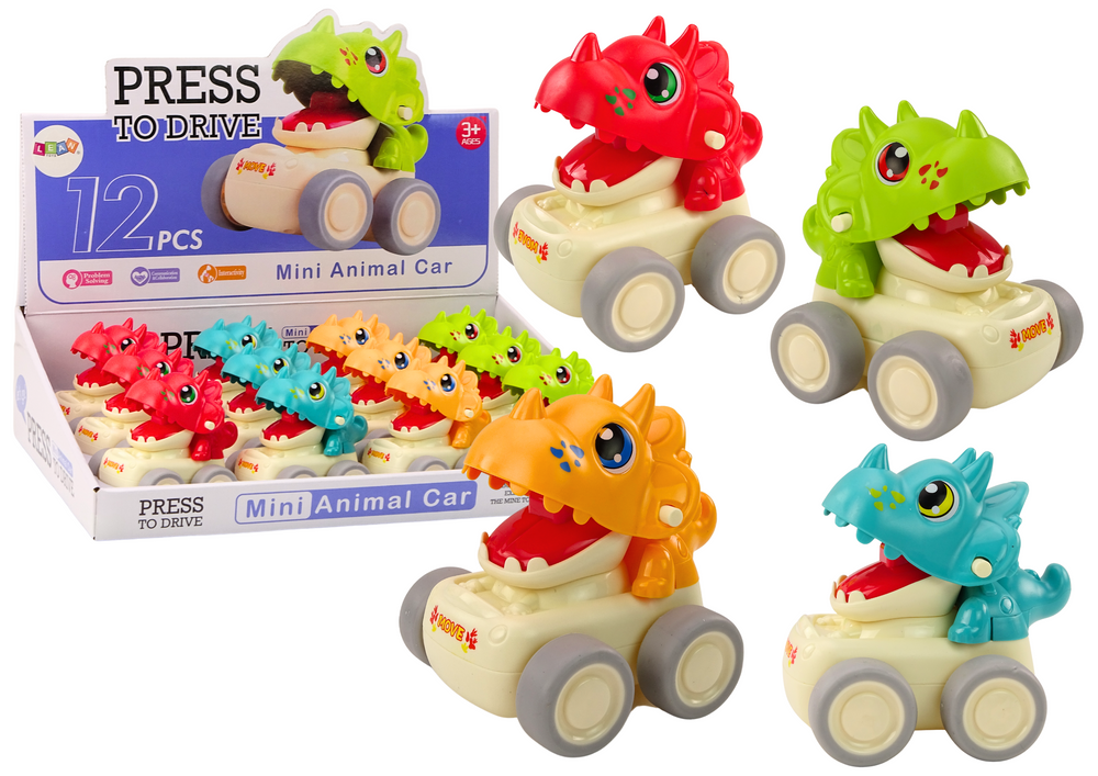 Dětské autíčko Triceratops s pohonem na stlačení ve 4 variantách