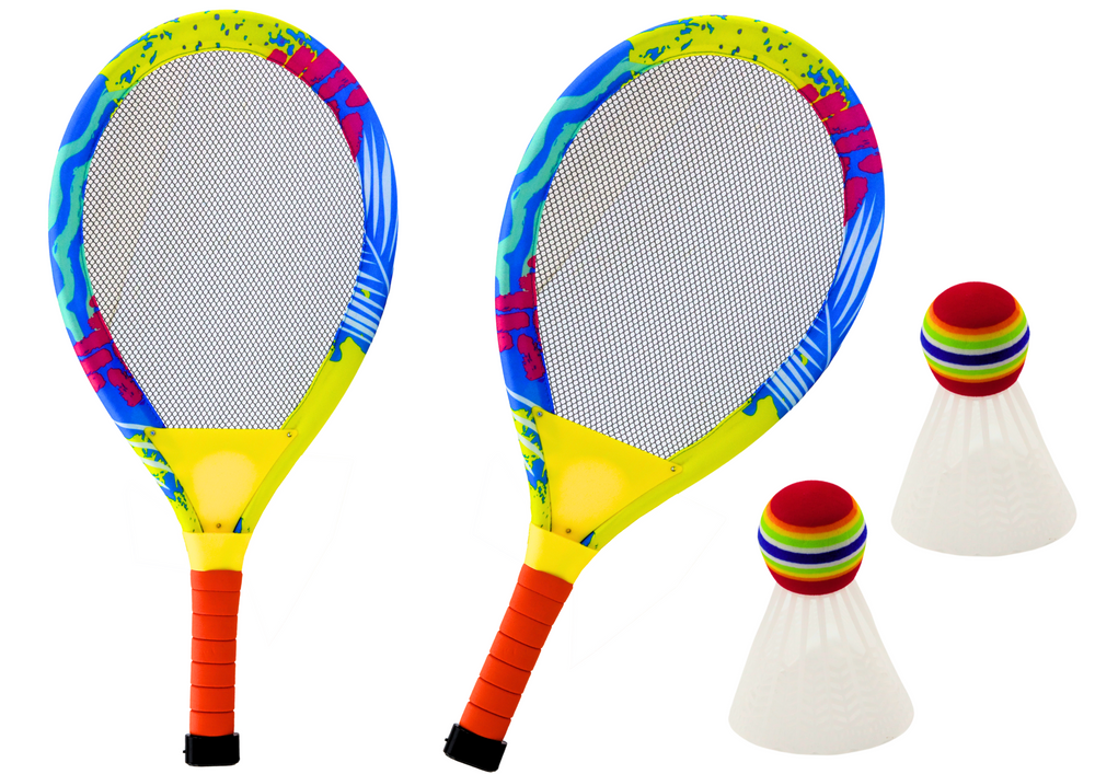 Sada Pro Hru Badminton Svítící Pálky Košíčky 2 Ks