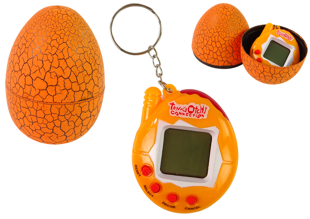 Tamagotchi ve vajíčku Elektronická hračka Oranžová
