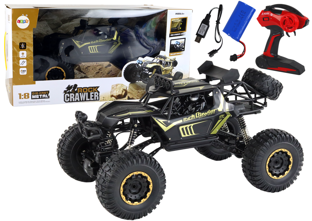 Velké Auto na Dálkové Ovládání v Měřítku 1:8, 2.4G, Černé