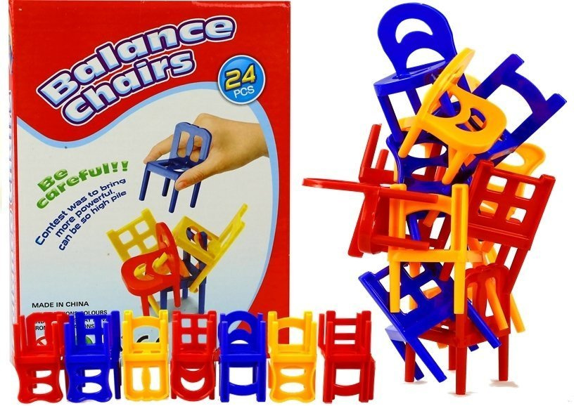 LEAN Toys Hra s padajícími křesly pro dívky od 3 let — Celkový pohled