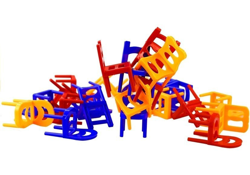 LEAN Toys Hra s padajícími křesly pro dívky od 3 let — V provozu