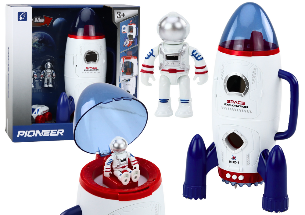 Otevírací Kosmická Raketa Astronauti Kosmické Vozidlo Světla Zvuky
