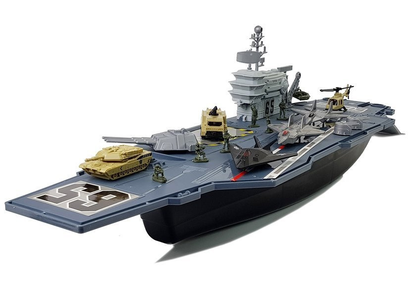 Vojenská Letadlová Loď s Vozidly 86cm — Detail loďky