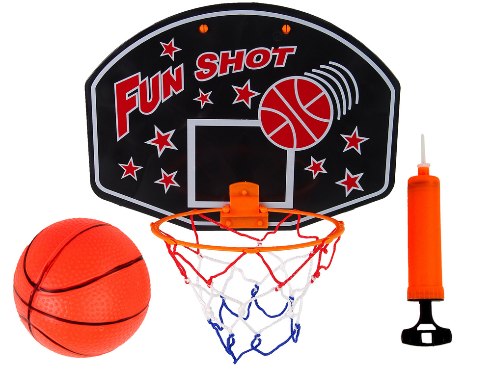Skládací basketbalový set LEAN Toys s tabulí 34x26 cm a mini míčem pro děti od 3 let