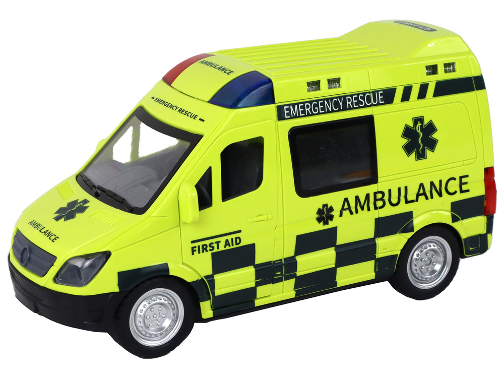 Dálkově ovládaná žlutá ambulance LEAN Toys, 37 cm, pro děti od 6 let — Detail