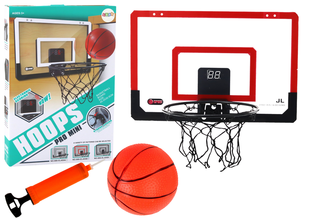 Elektronická basketbalová tabuľa LEAN Toys so zvukovými efektmi a počítadlom skóre, 46 × 31 cm