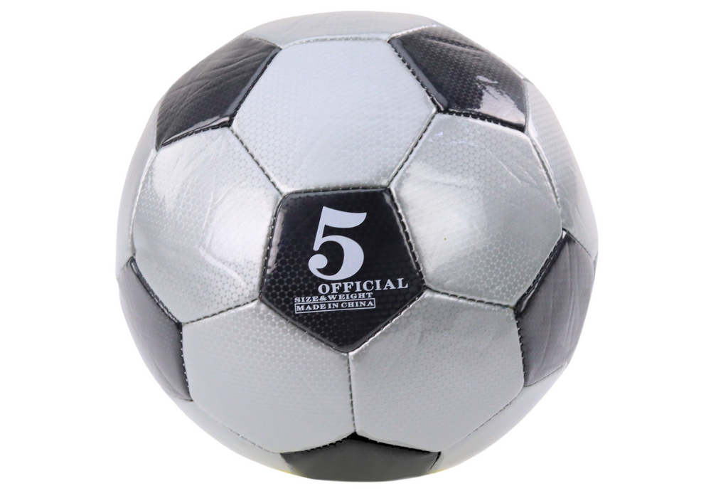 Fotbalový míč LEAN Toys šedý, průměr 24 cm, pro chlapce od 3 let — Detail