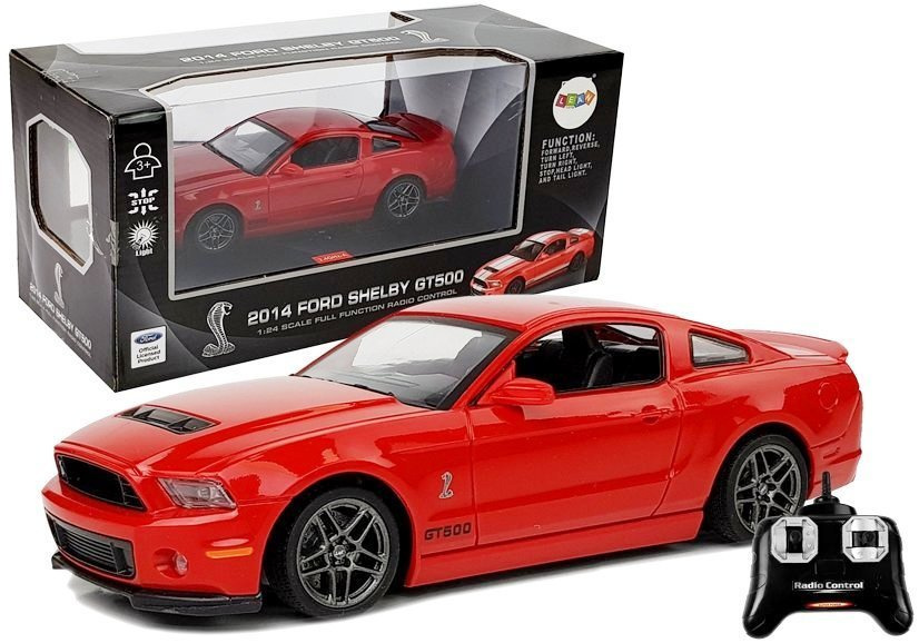 Diaľkovo ovládaný model auta Ford Shelby GT500, červený, 7,5 km/h, 2,4 G
