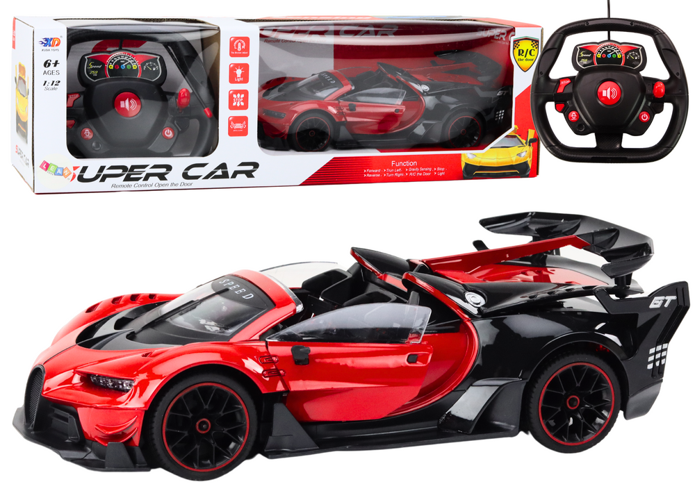 Sportovní RC Auto 1:12 s Otevíracími Dveřmi Červené