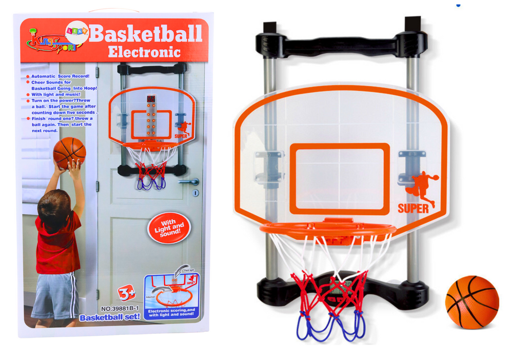 Domácí Basketbalový Koš Nastavitelný s Míčem a Pumpičkou