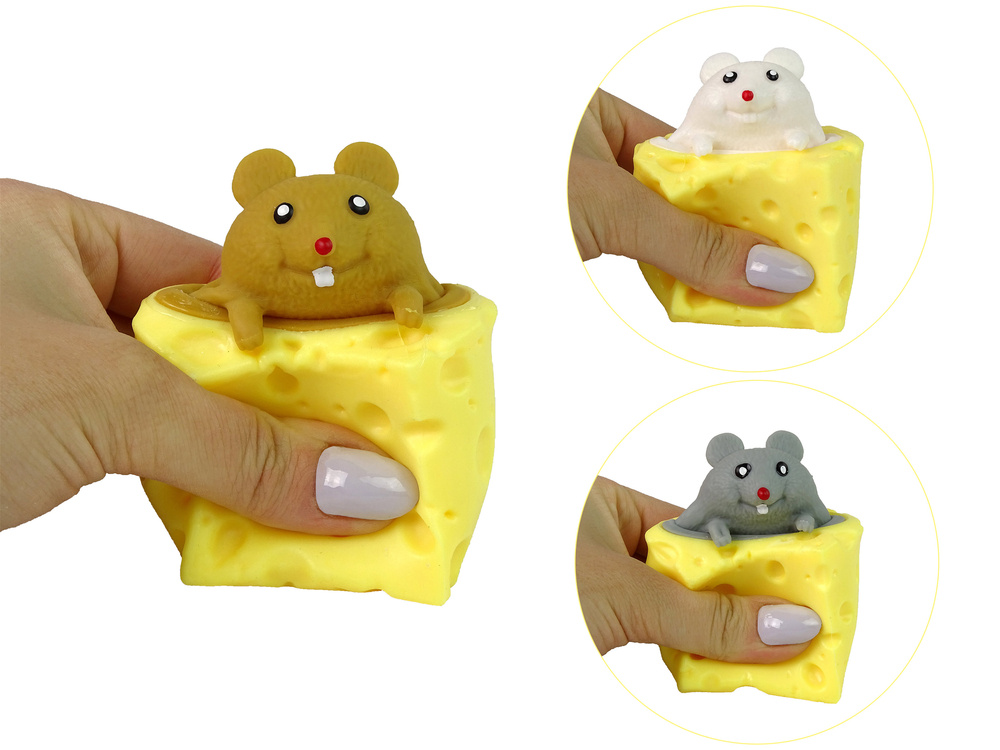 Mys v sýru protistresový squishy gniotek senzorická hračka