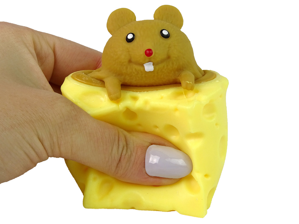 Mys v sýru protistresová senzorická hračka LEAN Toys pro děti od 3 let — Detail