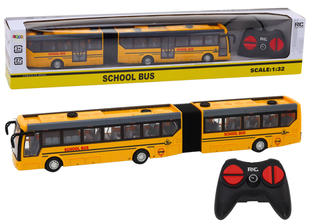 Dálkově ovládaný školní autobus RC 1:32 žlutý