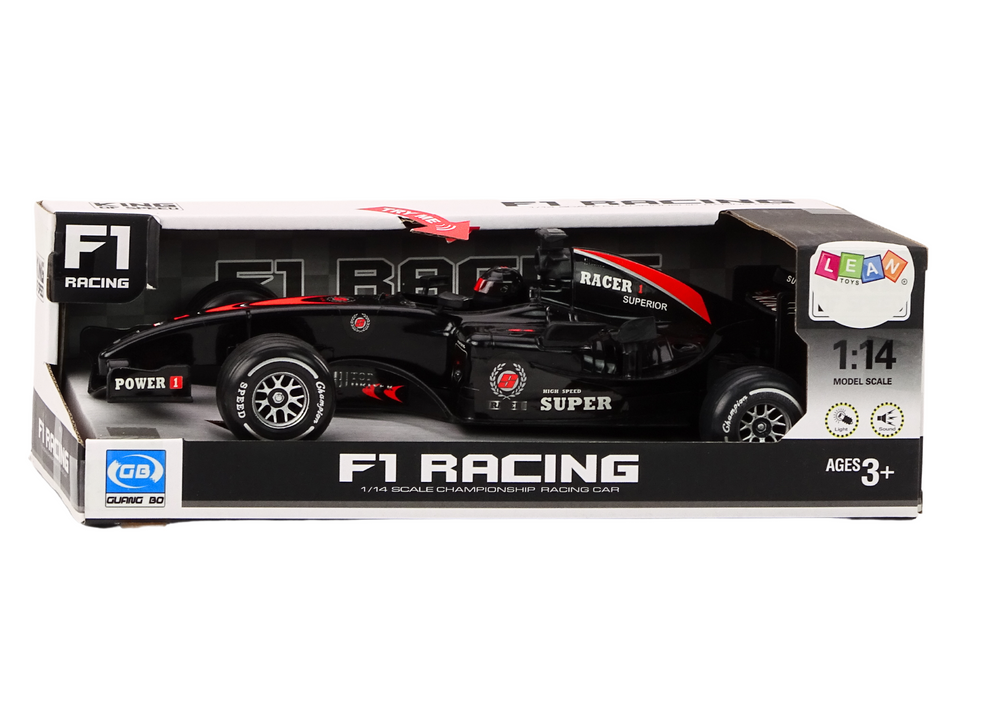 Závodní Auto F1 Sportovní Černé 1:14 Zvukové Efekty — Detail