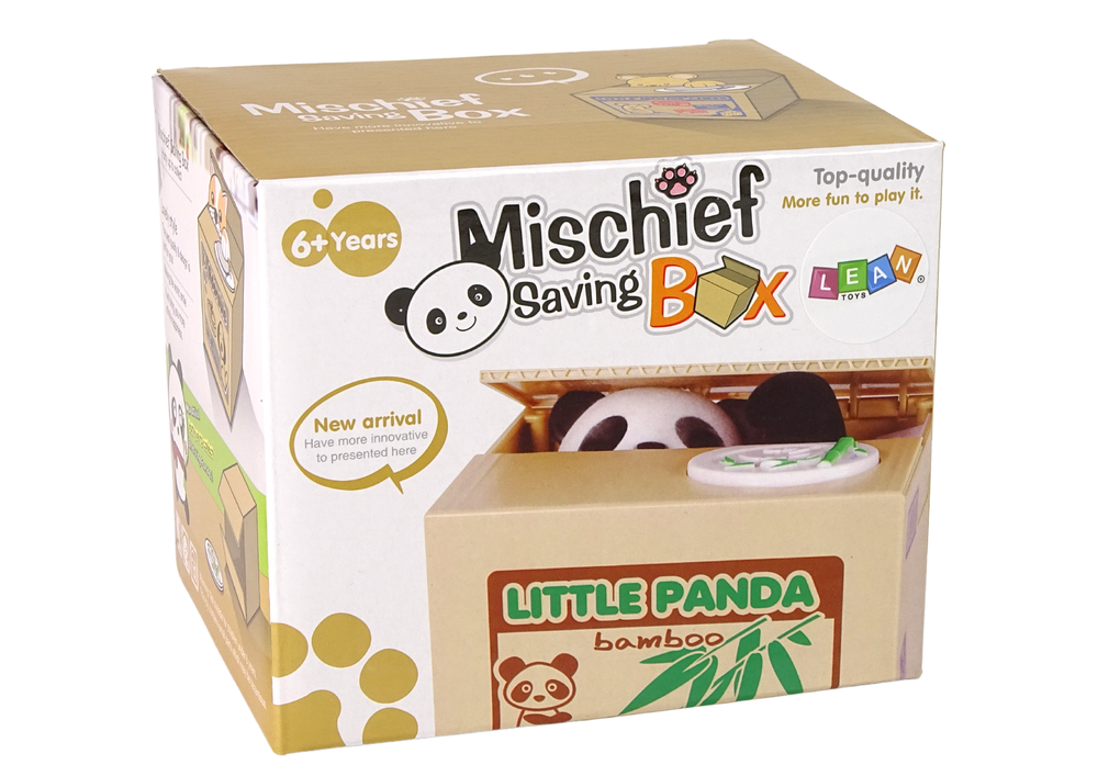 Panda Pokladnička Nauka Spoření Bambus — V provozu