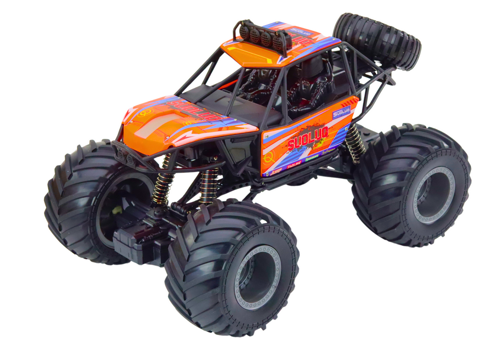 LEAN Toys RC Terénní Auto 1:8 Oranžové s Tlumiči, 32 cm, pro děti od 6 let — Detail