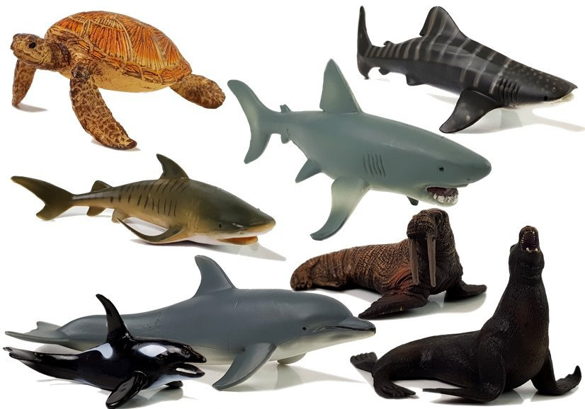 Mořská sada LEAN Toys – 8 realistických figurin pro děti od 3 let — Detail