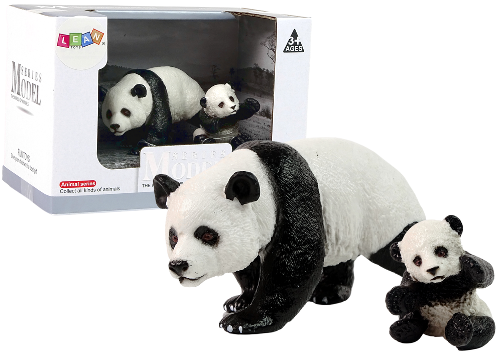 Sada 2 figurek - Panda s mládětěm ze série Zvířata světa