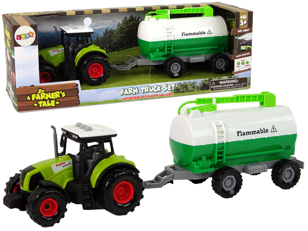 Dětský traktor s cisternovým přívěsem a zvukovými efekty - Farma hračka