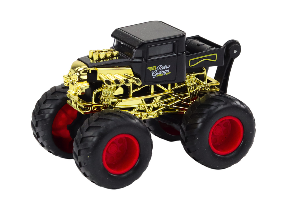 Černé Terénní Auto s Třecím Pohonem LEAN Toys 15 cm — V provozu