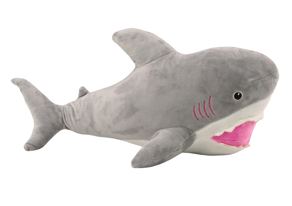 Plyšový Žralok LEAN Toys 50 cm Šedý — Detail hryčky