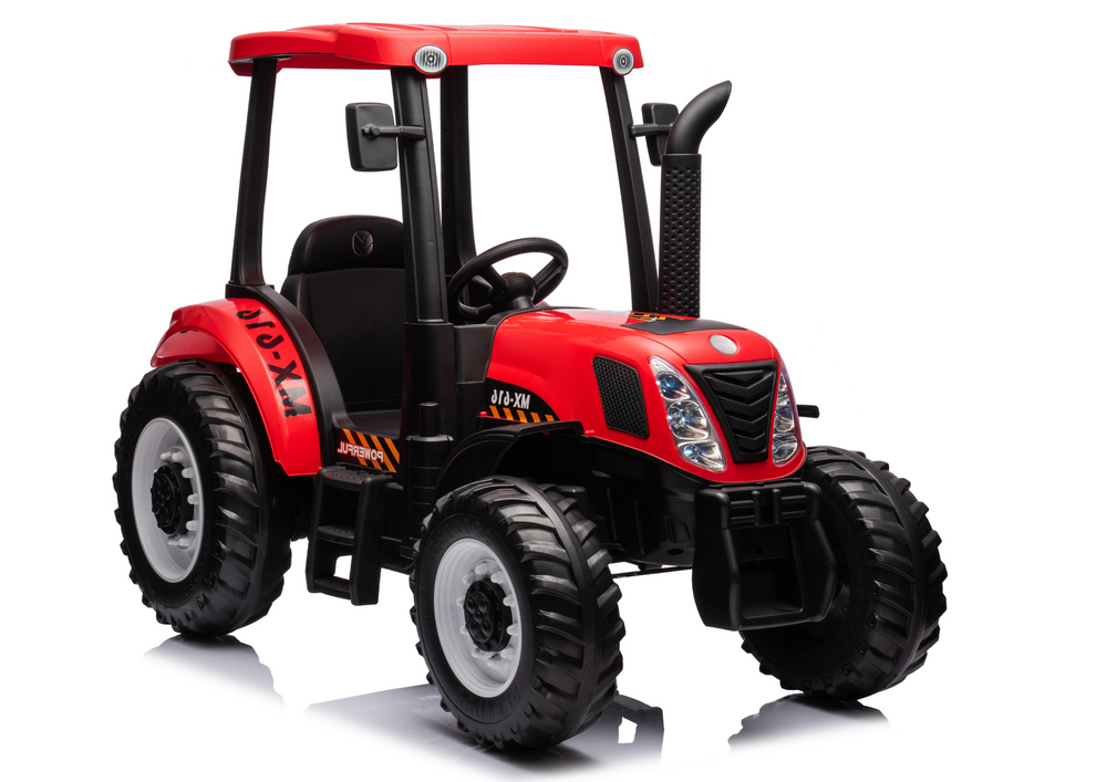 Elektrický traktor LEAN Toys A011 24 V s 2x200 W motormi, diaľkovým ovládaním a MP3 – červený