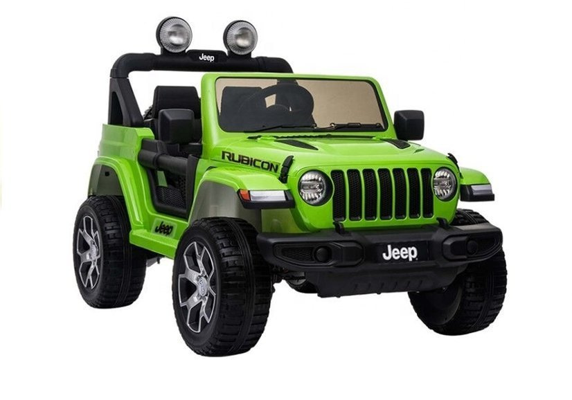 Elektrické auto Jeep Wrangler Rubicon 4x4 LEAN Toys, zelené, 12 V, pohon 4x45 W s diaľkovým ovládaním