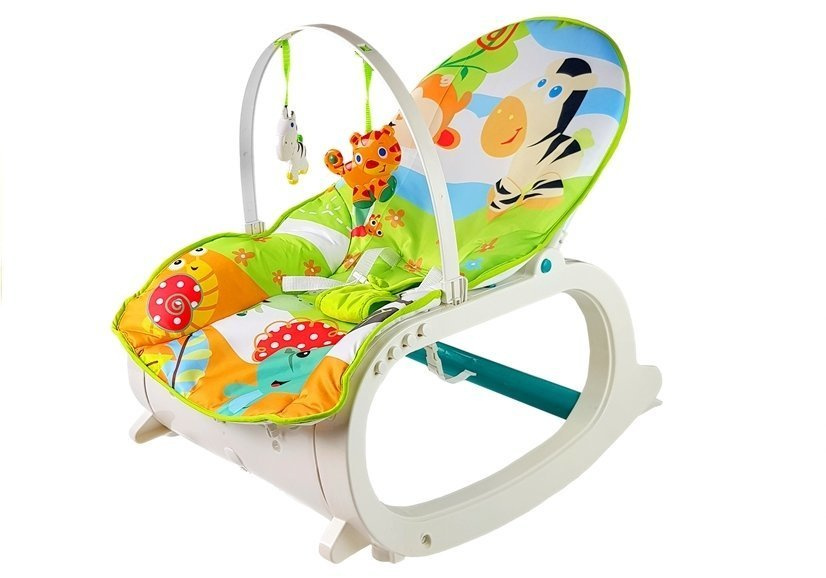 Ležáček houpací křeslo 2v1 LEAN Toys pro děti +0 m — V provozu