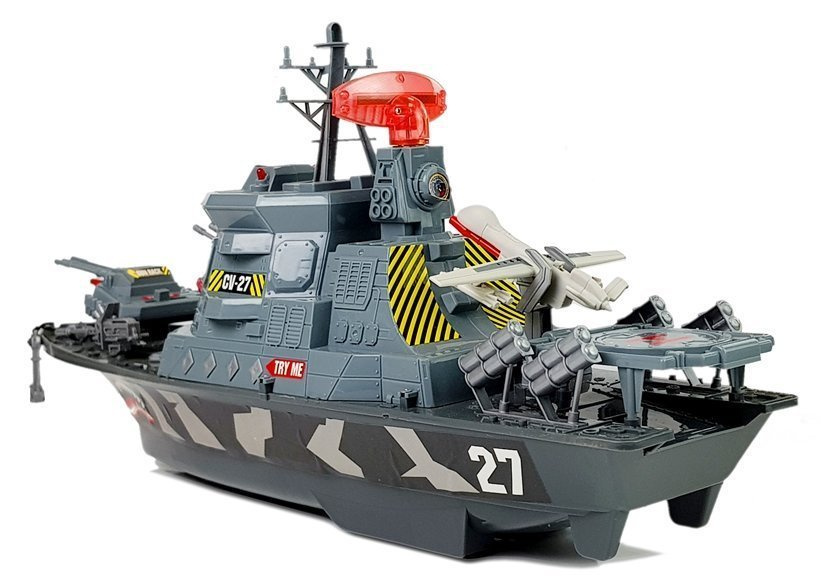 Vojenská loď s výbavou LEAN Toys se světlem a zvukem — V provozu