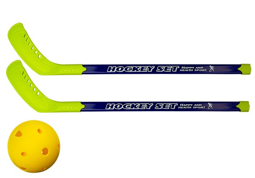 Dětské hokejky s míčkem a pukem Floorball, LEAN Toys, pro děti od 3 let — Detail hokejky