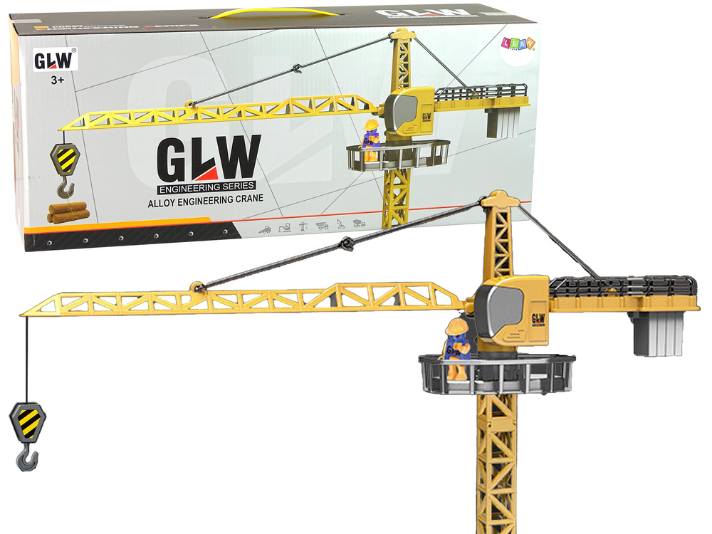 Stavební Vozidlo Jeřáb 95 cm Žlutý