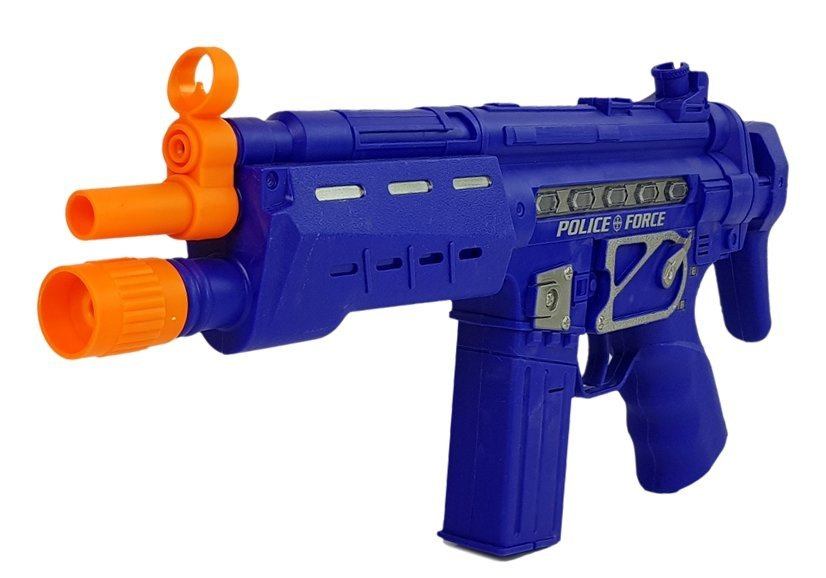 Policejní pistole odznak modrá zvuk světelné efekty 37cm — Detail