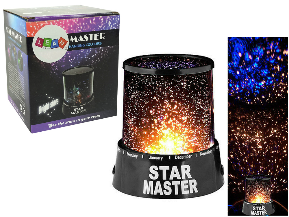 Projektor hviezd a planet LEAN Toys Star Master na baterie pre deti od 3 rokov