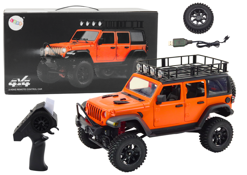 RC Terénní Auto 4x4 2.4G Oranžové Dálkové Ovládání
