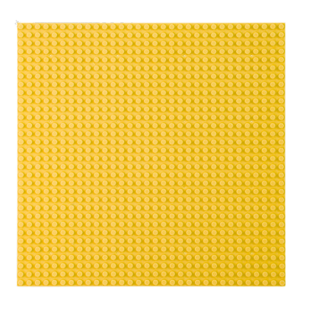 Žlutá konstrukční deska pro stavební kostky 40x40 cm LEAN Toys — Celkový pohled