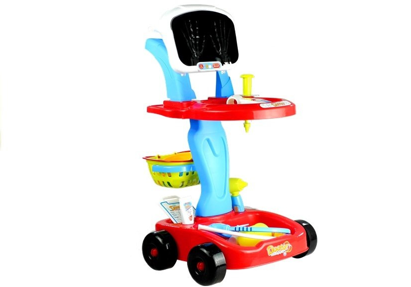 Lékařský vozík LEAN Toys s 22 prvky — Detail vozíku