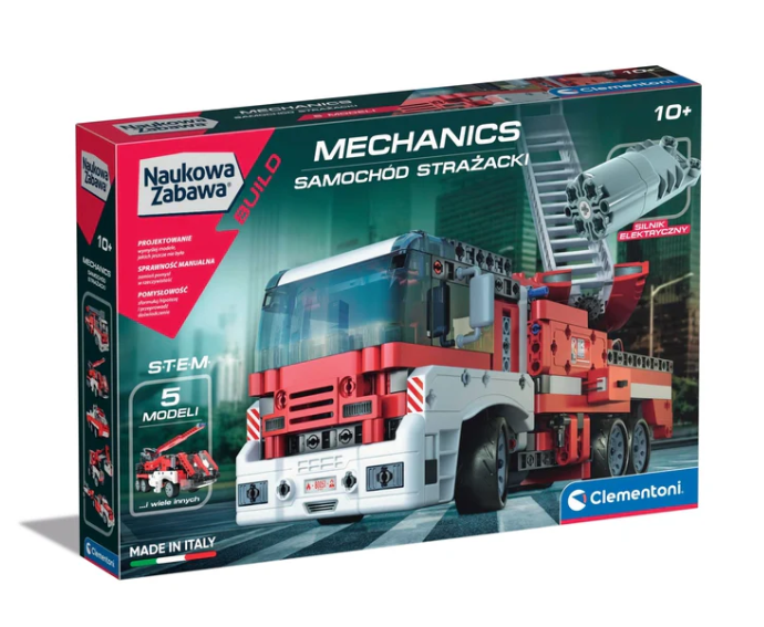 Stavebnicový hasičský model – mechanický model 6 v 1 ELEKTRO-DRIVE
